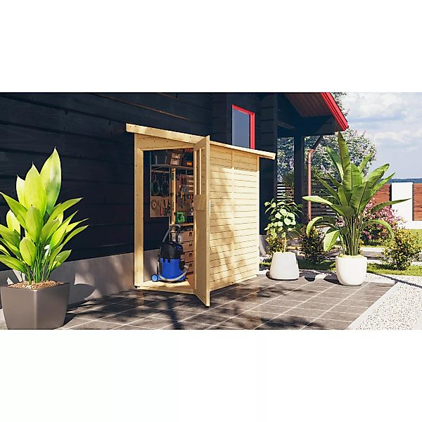 Karibu Gartenhaus Ulvsund Naturbelassen 99 cm x 182 cm günstig online kaufen