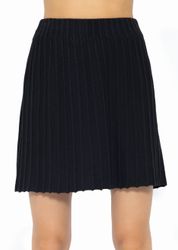 SASSYCLASSY Strickrock Plissierter Minirock Damen aus günstig online kaufen