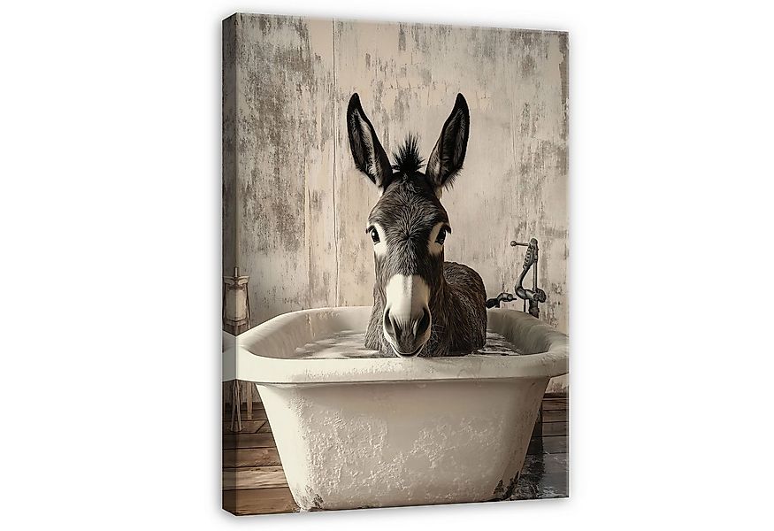 Wallarena Leinwandbild Tiere Esel Abstrakt Beige Modern Wandbilder Wand Dek günstig online kaufen