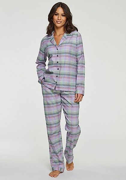 Vivance Dreams Pyjama (2 tlg) aus kuschelig weichem Flanell günstig online kaufen