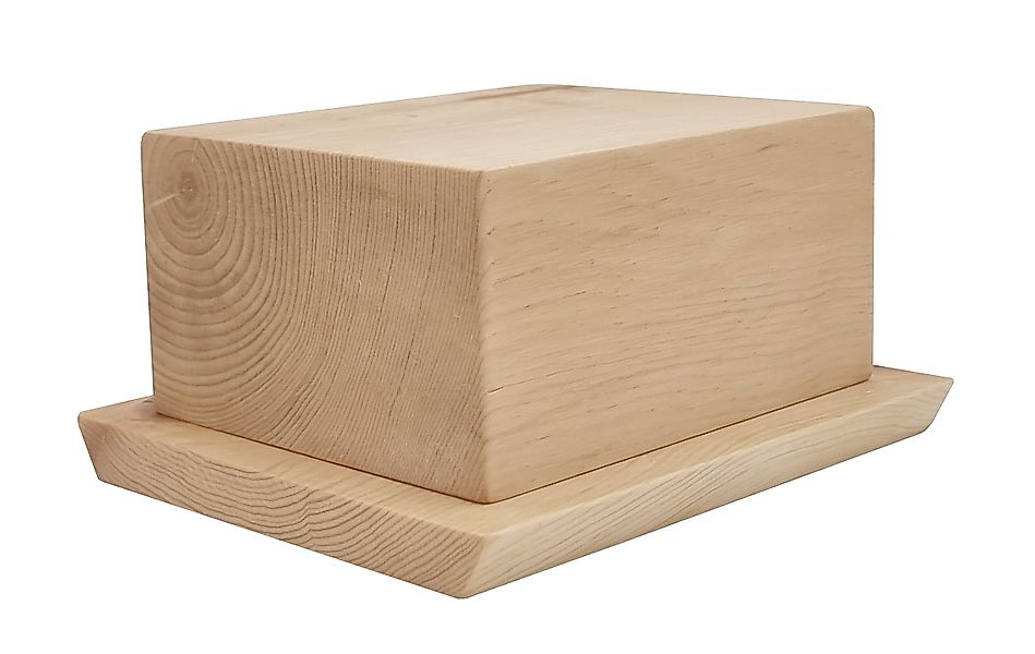 ERST-HOLZ Dekoteller Butterdose Holzbutterdose aus Zirbenholz günstig online kaufen