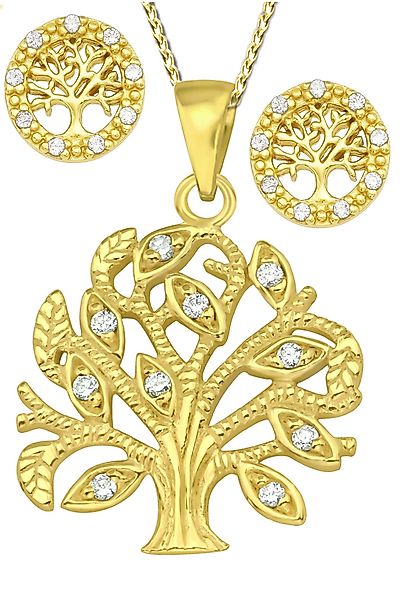 Limana Schmuckset 925 Silber Gold Baum günstig online kaufen