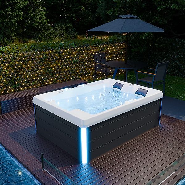 TroniTechnik Whirlpool Outdoor Whirlpool ELBA weiß, mit integrierter LED Be günstig online kaufen