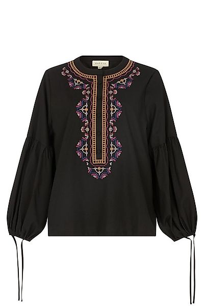 RAFFYA Hemdbluse Anai Half Placket Embroidered Blouse Damen günstig online kaufen