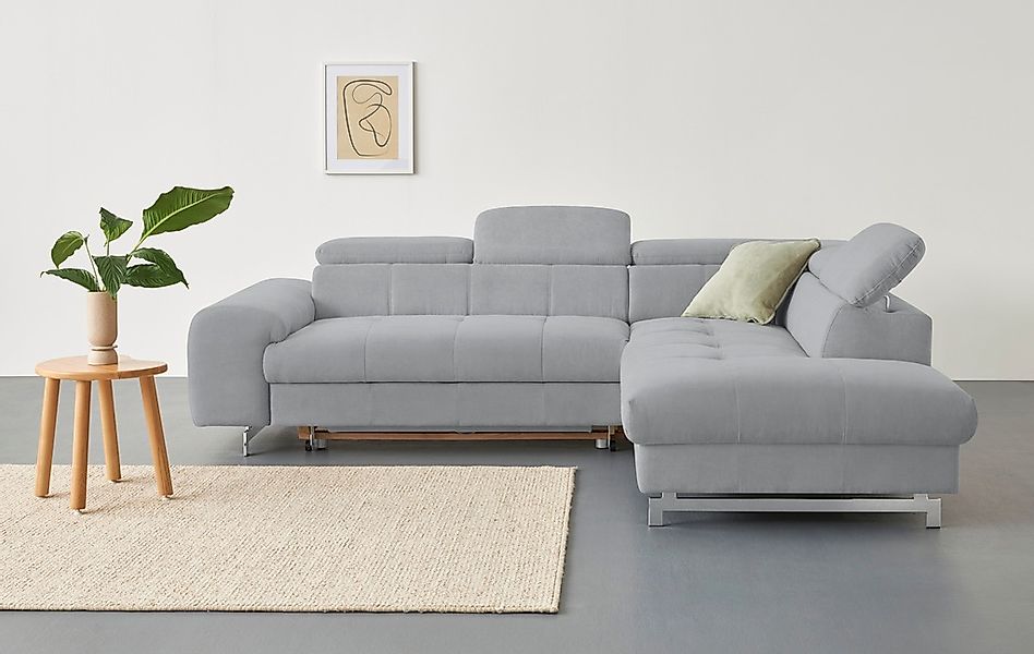 COTTA Ecksofa "Chef L-Form" mit Kopfteilverstellung, edle Metallkufen, wahl günstig online kaufen
