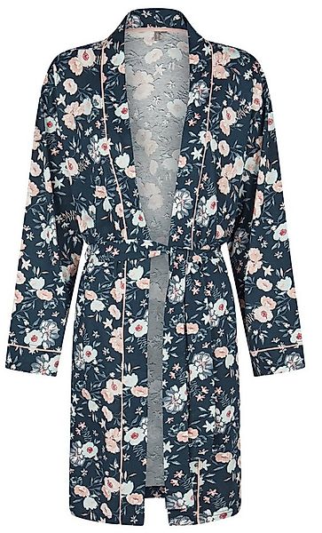 By Louise Kimono Damen Morgenmantel, Midi, Baumwolle, Kimonokragen, Gürtel, günstig online kaufen