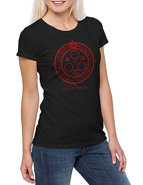 Urban Backwoods Print-Shirt Halo Of The Sun Logo Damen T-Shirt Silent Horro günstig online kaufen