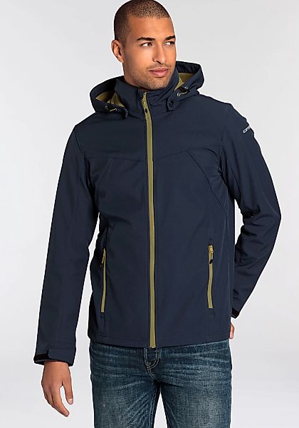 Icepeak Softshelljacke "BRIMFIELD", (1 St.), mit Kapuze, mit dezenten Logos günstig online kaufen