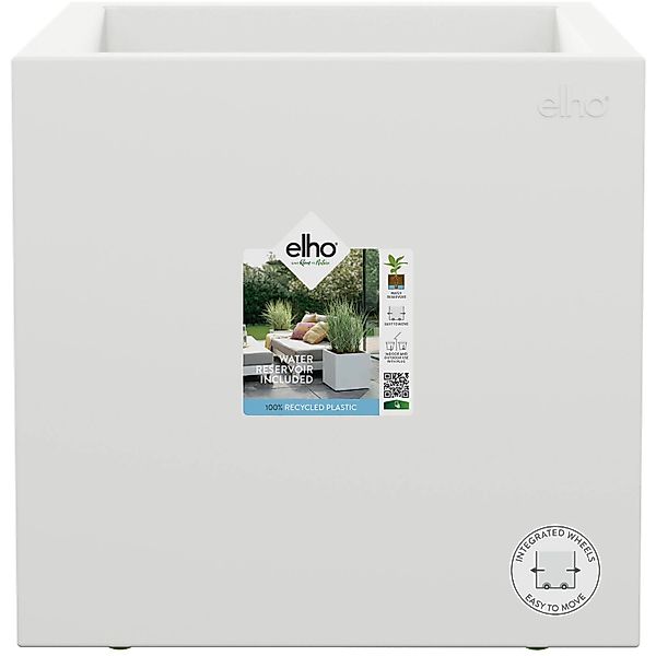 Elho Pflanztopf Vivo Next 30 cm x 30 cm x 30 cm Weiß mit Rollen günstig online kaufen