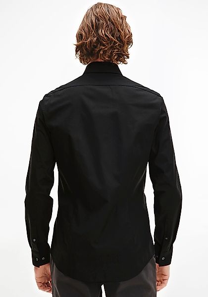 Calvin Klein Businesshemd "POPLIN STRETCH SLIM SHIRT", mit Kentkragen, Logo günstig online kaufen