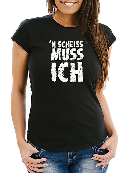 MoonWorks Print-Shirt Damen T-Shirt Einen Scheiß günstig online kaufen