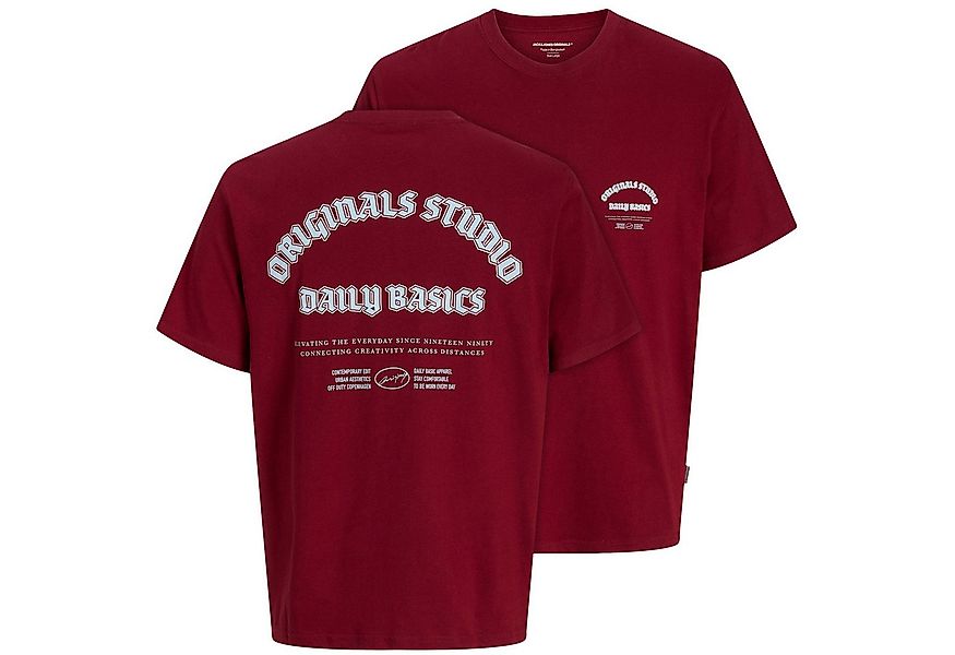Jack & Jones Rundhalsshirt Jack&Jones T-Shirt rot XXL Rückenprint JORMEADOW günstig online kaufen