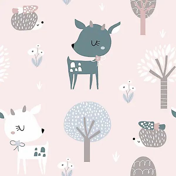 Marburg Kindertapete Motiv   Wald   matt Tiere, moderne Tapete für Wohnzimm günstig online kaufen