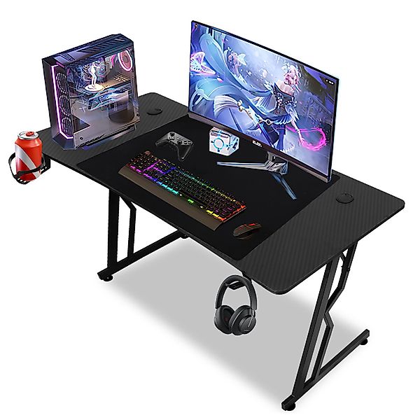 Clanmacy Gamingtisch Gaming Schreibtisch inkl. Mauspad, günstig online kaufen