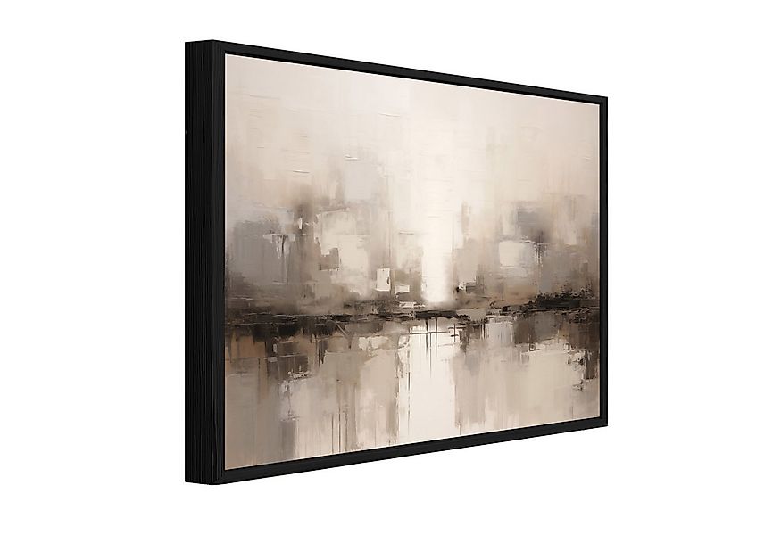 Wallarena Leinwandbild Abstrakt Kunst Beige Modern Wandbild Groß Kunstdruck günstig online kaufen