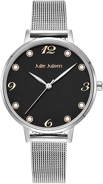 Julie Julsen Quarzuhr "Julie Julsen Pearl Silver Black, JJW1011SME-S", Perl günstig online kaufen