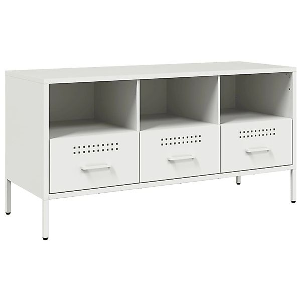 vidaXL TV-Schrank Weiß 100,5x39x50,5 cm Stahl 843041 günstig online kaufen