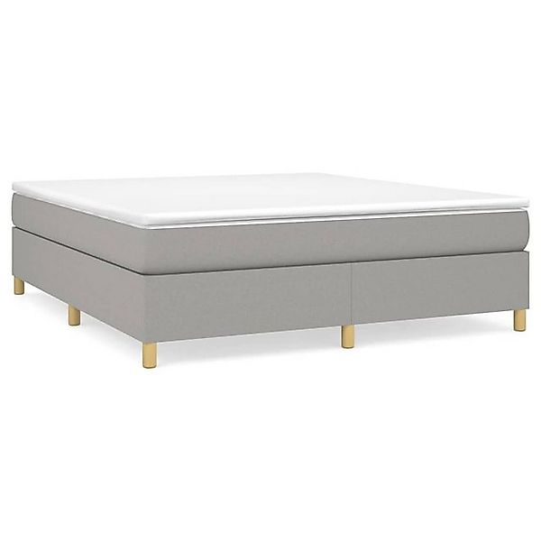 vidaXL Boxspringbett, Boxbett mit Matratze Hellgrau 180x200 cm Stoff günstig online kaufen