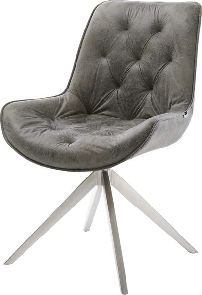 DELIFE Polsterstuhl Taimi-Flex, Kreuzgestell breit Edelstahl günstig online kaufen