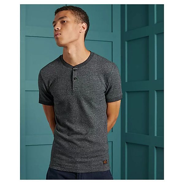 Superdry Henley Kurzärmeliges T-shirt L Dark Grey Twill günstig online kaufen