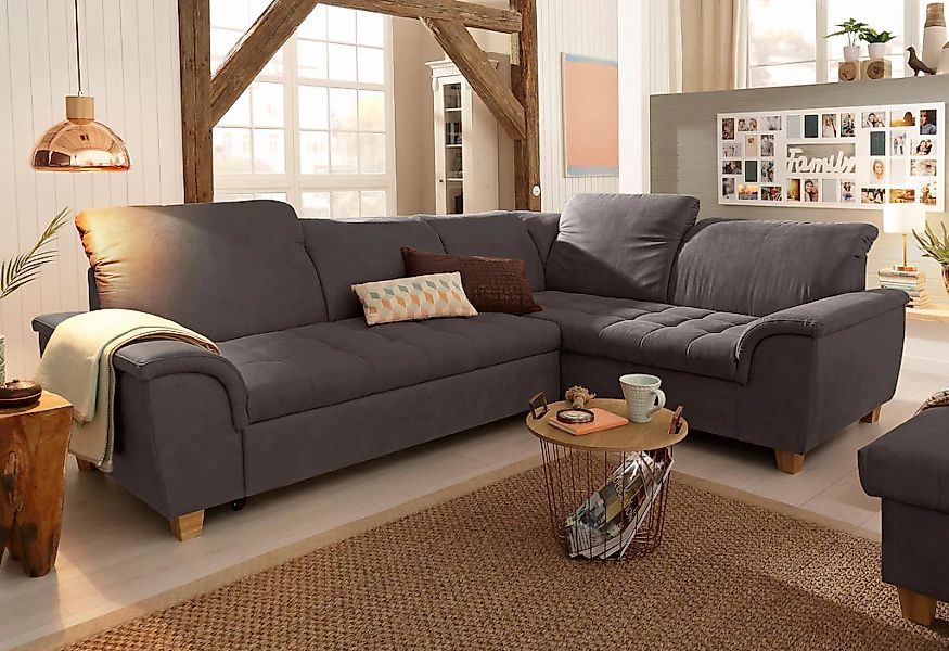 Home affaire Ecksofa "Lyla fester Sitzkomfort, bequeme Armlehnen, Breite 27 günstig online kaufen