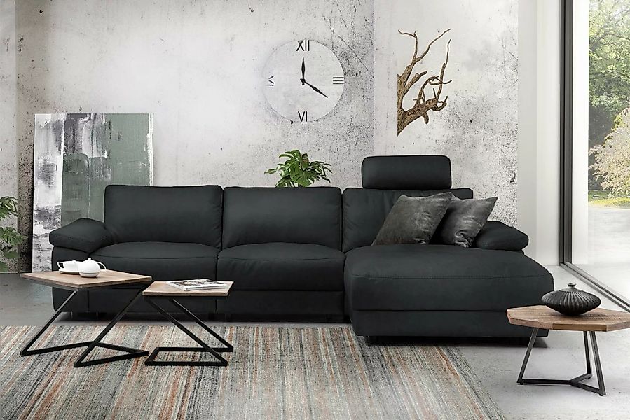 KAWOLA Ecksofa LOLA XL, Couch L-Form rechts oder links, Sitzvorzug motorisc günstig online kaufen