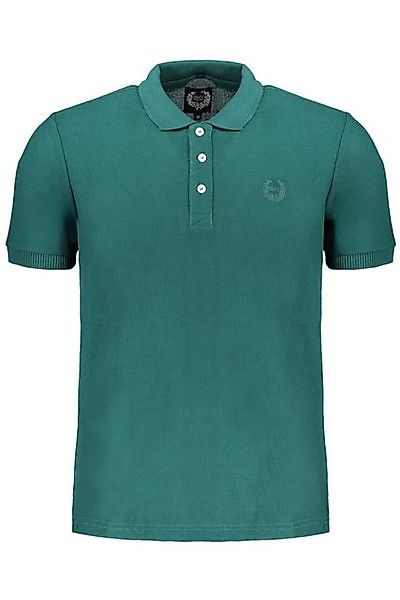 GIAN MARCO VENTURI Poloshirt Grünes Kurzarm-Poloshirt für Herren mit Sticke günstig online kaufen