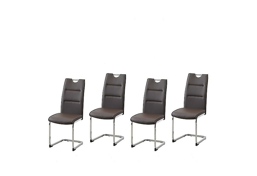 HTI-Line Esszimmerstuhl Schwingstuhl 4er Set PU braun DannyC (Set, 4 St), F günstig online kaufen