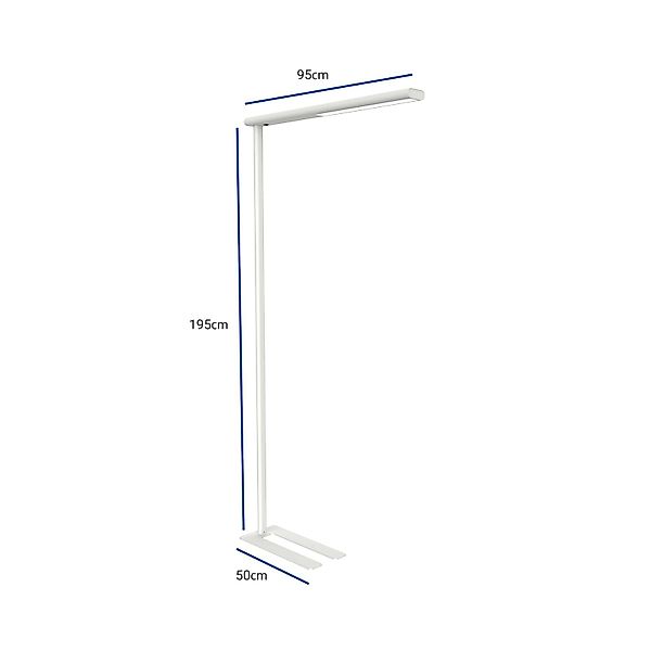 LED-Büro-Stehleuchte MAULjet, weiß, Höhe 195 cm günstig online kaufen