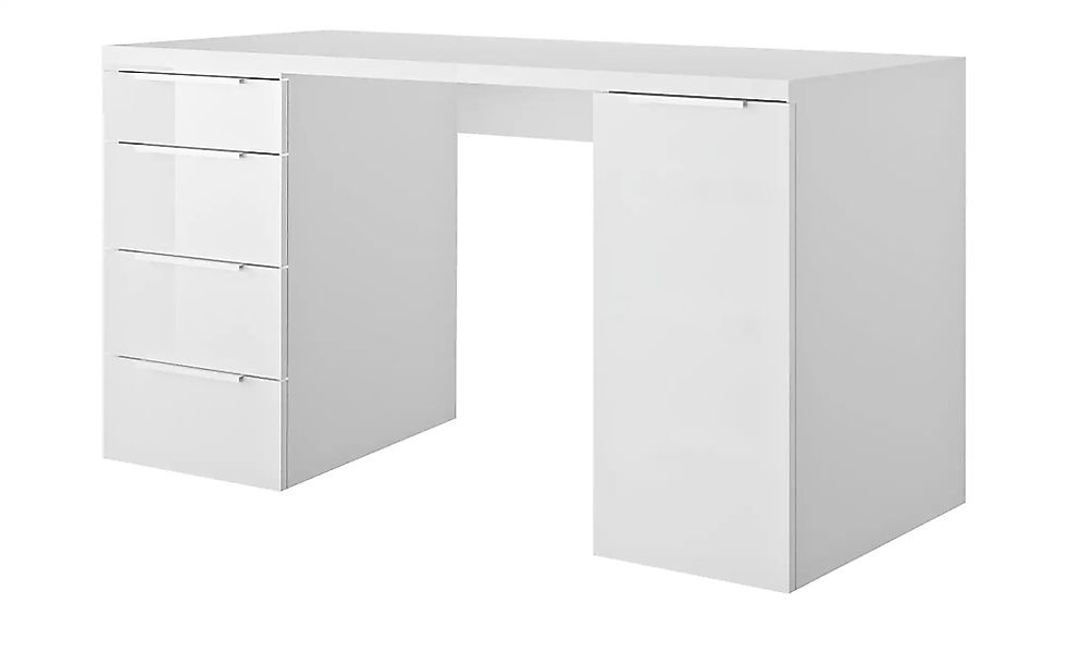 Composad Schreibtisch ESPRESSO, 1 Tür, 4 Schubladen, Weiß Hochglanz, B 146 günstig online kaufen