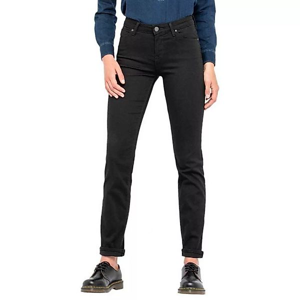 Lee Damen Jeans Marion - Straight Fit - Schwarz - Black Rinse günstig online kaufen