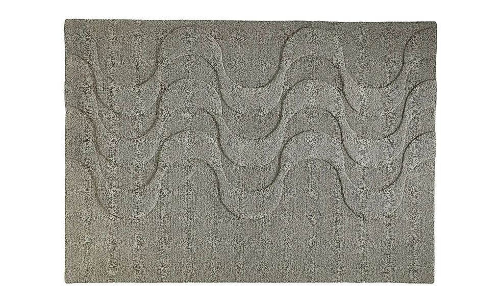 Handtuft-Teppich  Flow ¦ grau ¦ Wolle ¦ Maße (cm): B: 120 Teppiche > Naturt günstig online kaufen