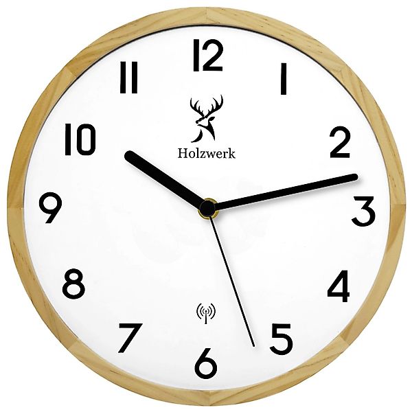 Holzwerk Funkwanduhr AMBERG moderne Designer Funk günstig online kaufen