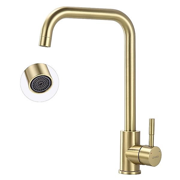 Auralum Max Küchenarmatur Wasserhahn Spültischarmatur Gold, günstig online kaufen