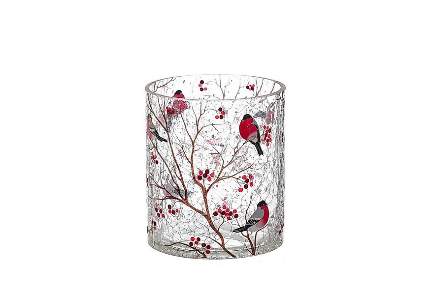 MARELIDA Windlicht Teelichthalter GIMPEL Teelichtglas Bruchglasoptik H: 13c günstig online kaufen