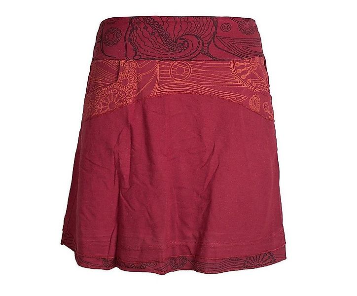 Vishes Minirock Lagenlook Rock Bedruckter Breiter Bund mit Taschen Cacheur, günstig online kaufen