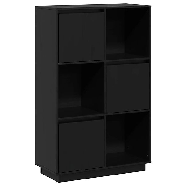 vidaXL Highboard Schwarz 74x35x117 cm Massivholz Kiefer 814368 günstig online kaufen