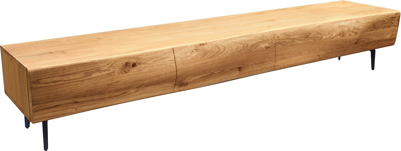 DELIFE Lowboard New, Live-Edge Eiche Natur günstig online kaufen
