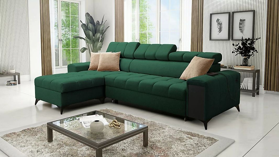 Kaiser Möbel Ecksofa Elegantes Ecksofa,Schlaffunktion GRECO I MINI Avra Grü günstig online kaufen