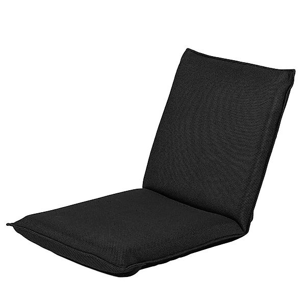 Costway Bodenstuhl 6-Stufig Rückenlehne Gepolstert Schwarz günstig online kaufen