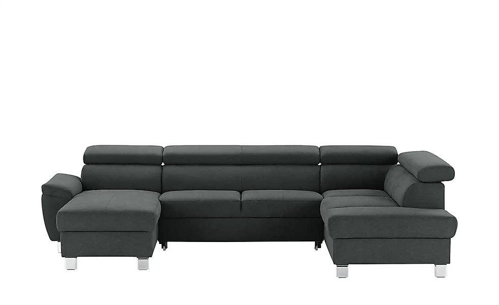 uno Wohnlandschaft aus Mikrofaser Avola ¦ grau ¦ Maße (cm): B: 318 H: 90 T: günstig online kaufen