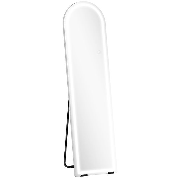 HOMCOM Ganzkörperspiegel mit Beleuchtung 150 x 40 cm Gewölbter Standspiegel günstig online kaufen