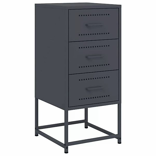 vidaXL Nachttisch Anthrazit 36x39x78 cm Stahl Modell 1 günstig online kaufen