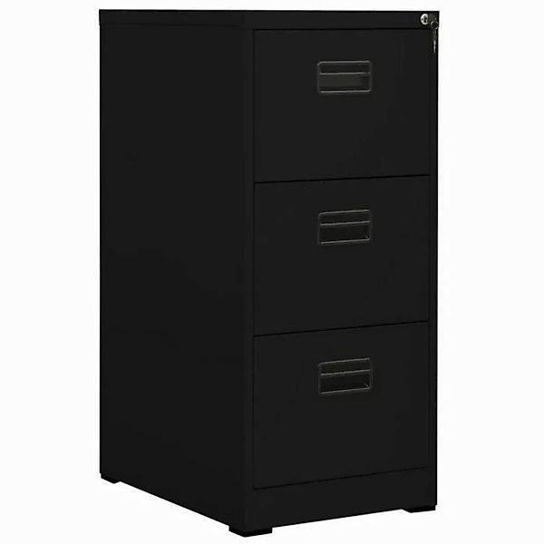 furnicato Aktenschrank Schwarz 46x62x102,5 cm Stahl (1-St) günstig online kaufen