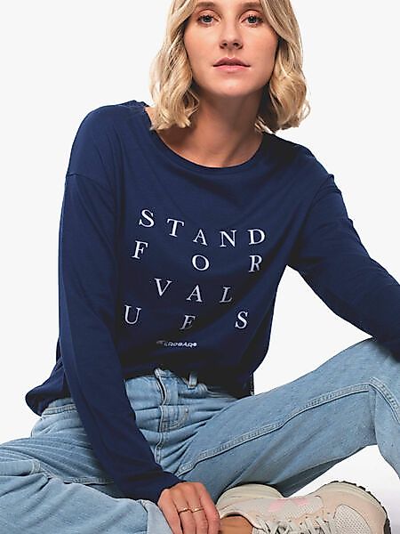 Damen Langarm-shirt Stand For Values günstig online kaufen