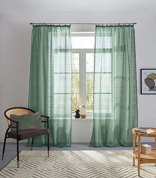 Bruno Banani Gardine Linus, Kräuselband (1 günstig online kaufen