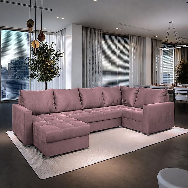 Masseno Ecksofa LORIVO mit Schlaffunktion U-Form, günstig online kaufen