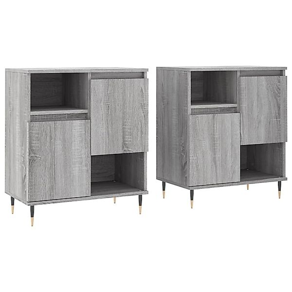 vidaXL Sideboards 2 Stk Grau Sonoma Holzwerkstoff 3190123 günstig online kaufen