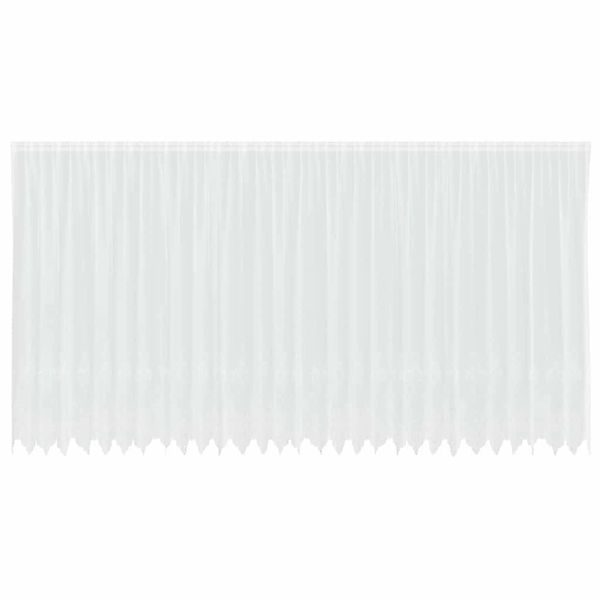 vidaXL Spitzenvorhang mit Vorhängen Weiß 750x220cm Polyester 4107950 günstig online kaufen