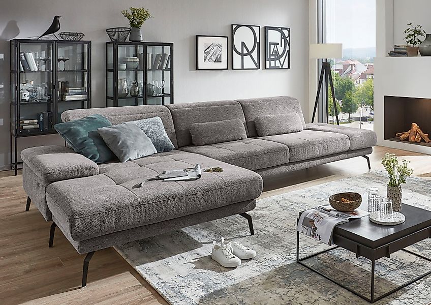 Die PlanBar Ecksofa "MP-IN20126 L-Form mit Kaltschaum-Polsterung" mit Kopft günstig online kaufen